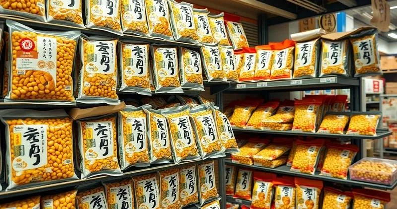 Distribuidor de amendoim crocante japonês