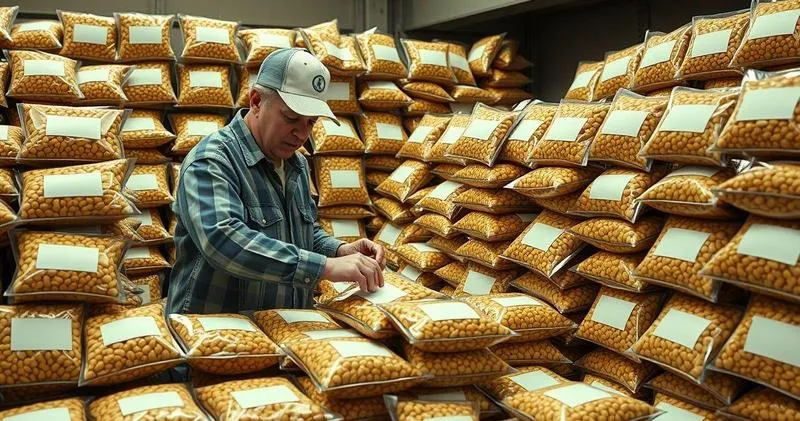 Distribuidor de amendoim em grandes quantidades