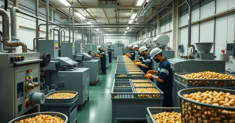 Fábrica de amendoim japonês na Grande São Paulo