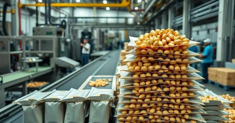 Indústria de amendoim doce em São Paulo
